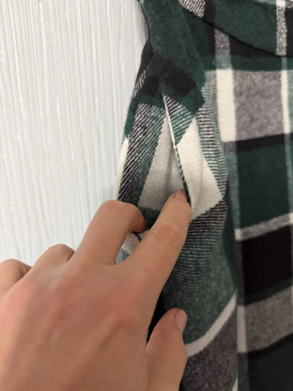 Green Black Plaid Maxi Skirt A-Line Flare Pockets